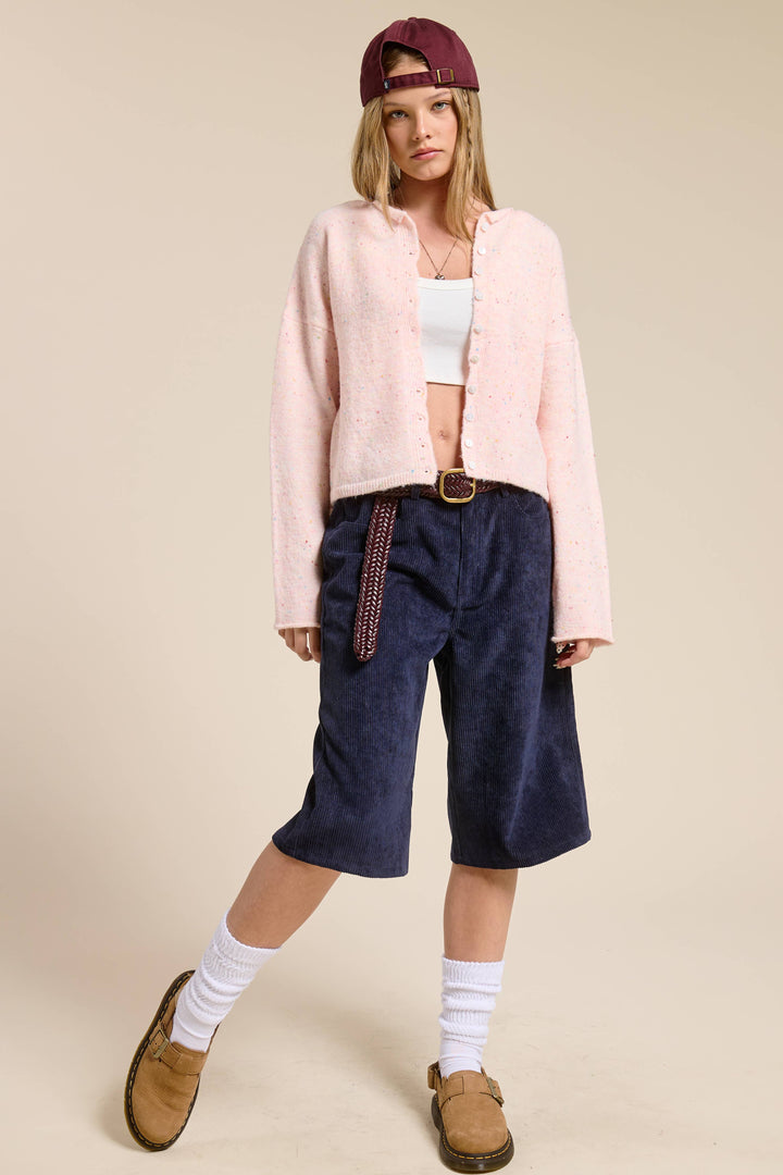Aria Speckled Button Down Cardigan