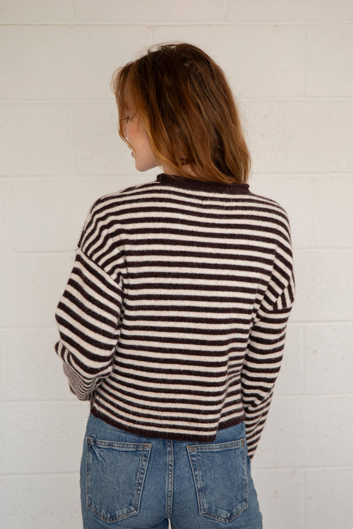Piper Striped Henley Pullover