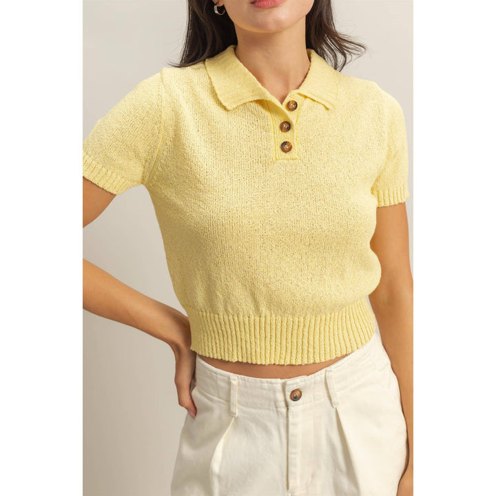 Margaret Knit Polo Top