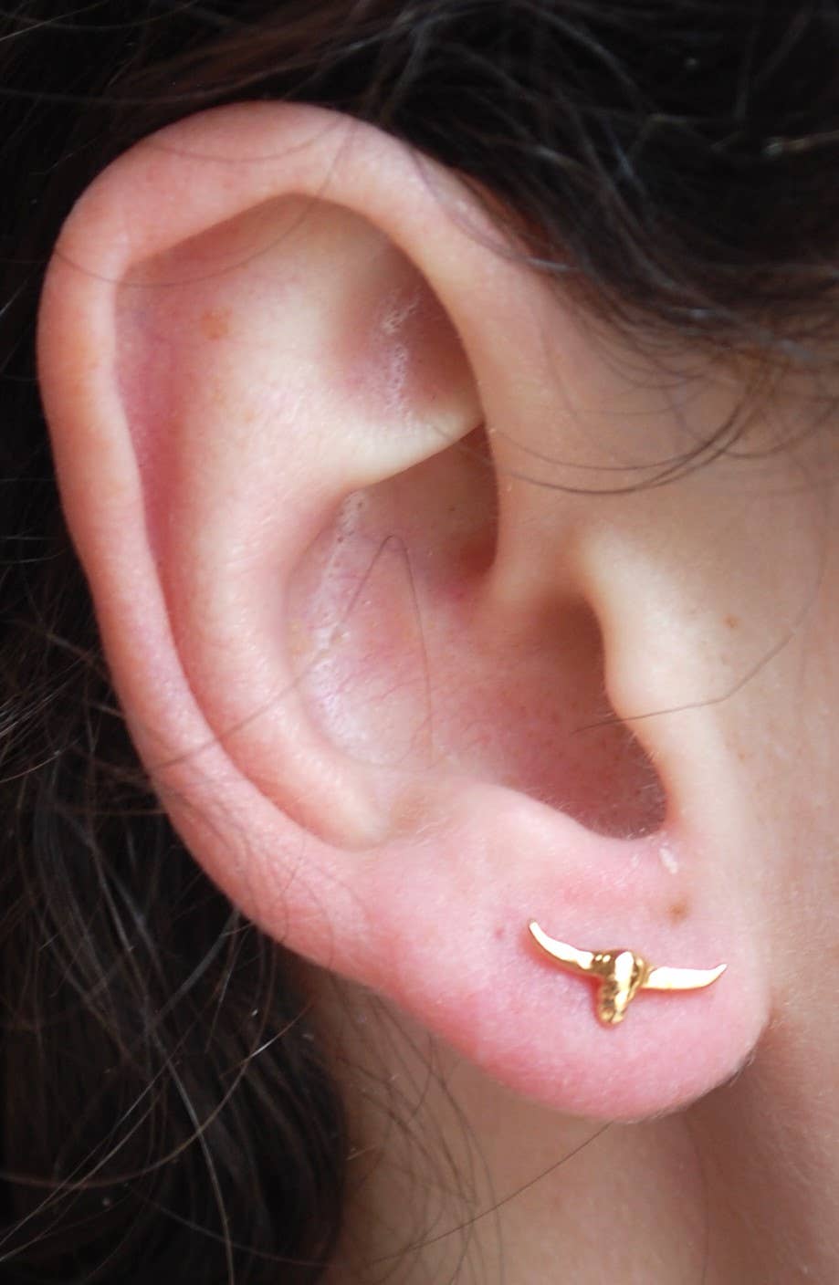 Longhorn Gold Stud Earrings