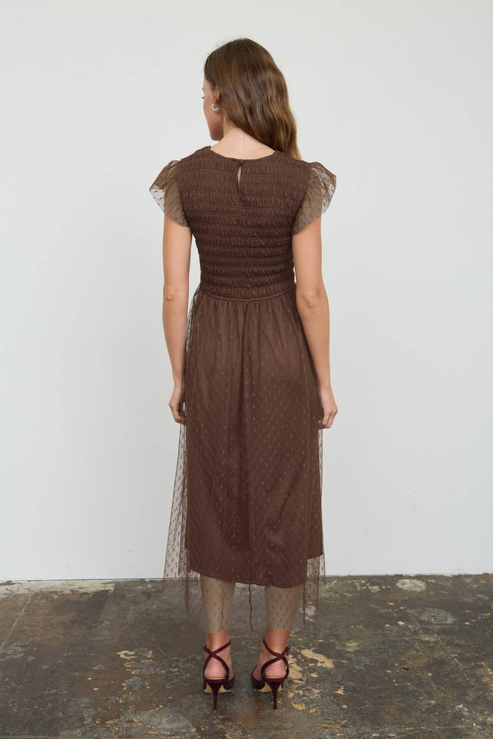 Patsy Polka Dot Chiffon Dress