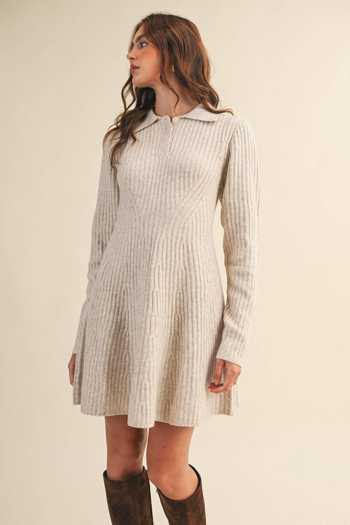 Lane Flared Sweater Mini Dress