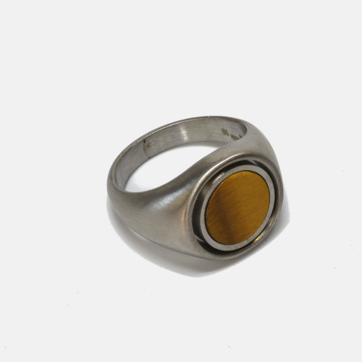 Reversible Tiger Eye Onyx Ring