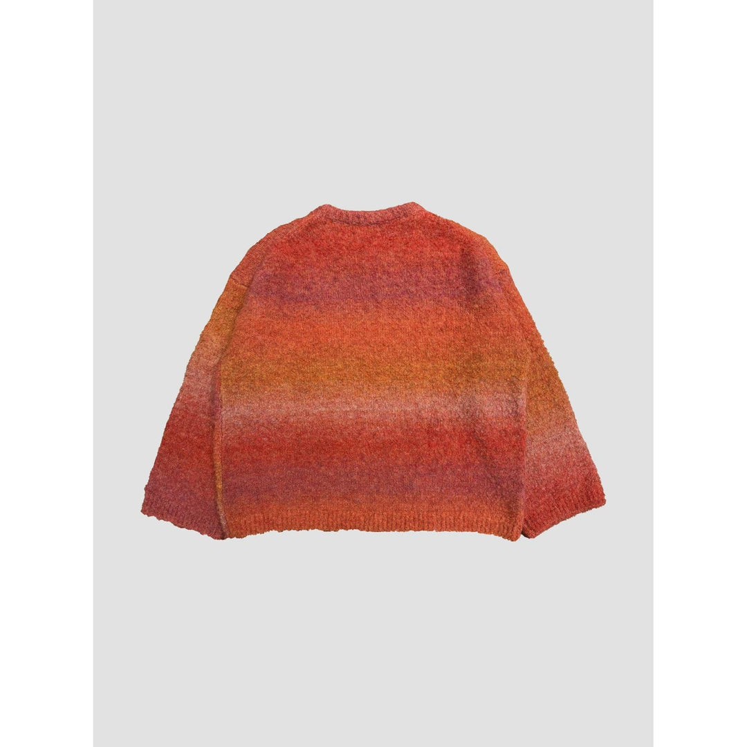 Red Ombre Retro Sweater
