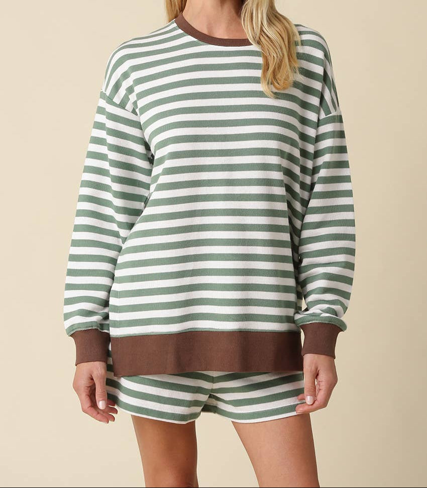 Averil Striped Lounge Top