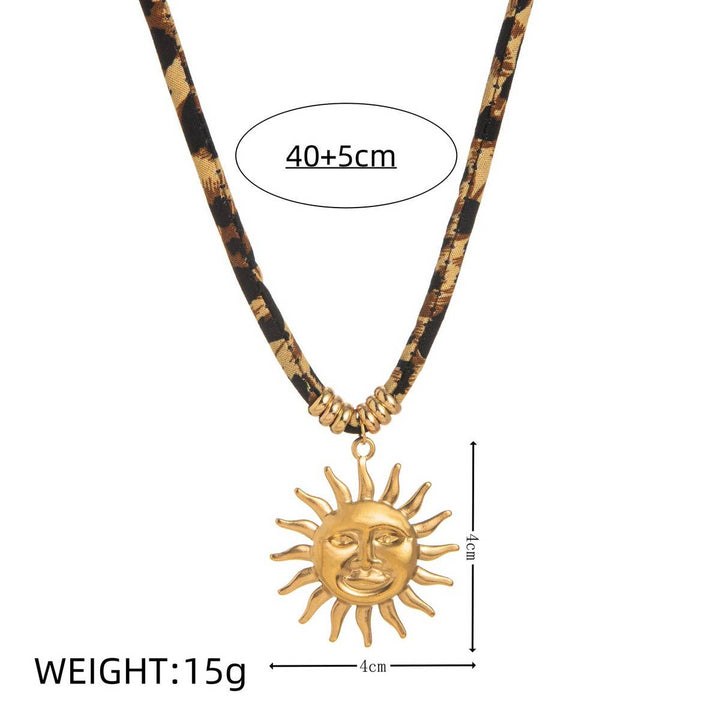 Leopard Velvet Charm Necklace