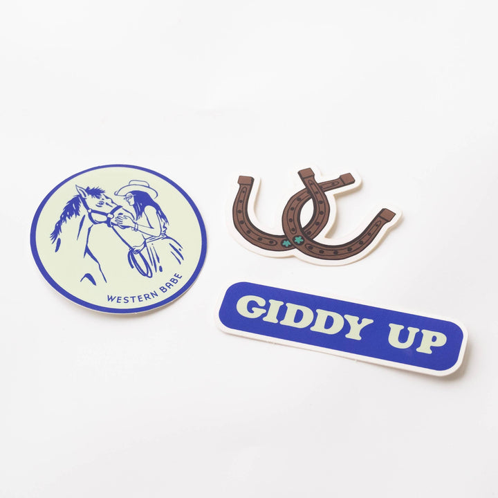 Giddy Up Vinyl Sticker Three-Pack