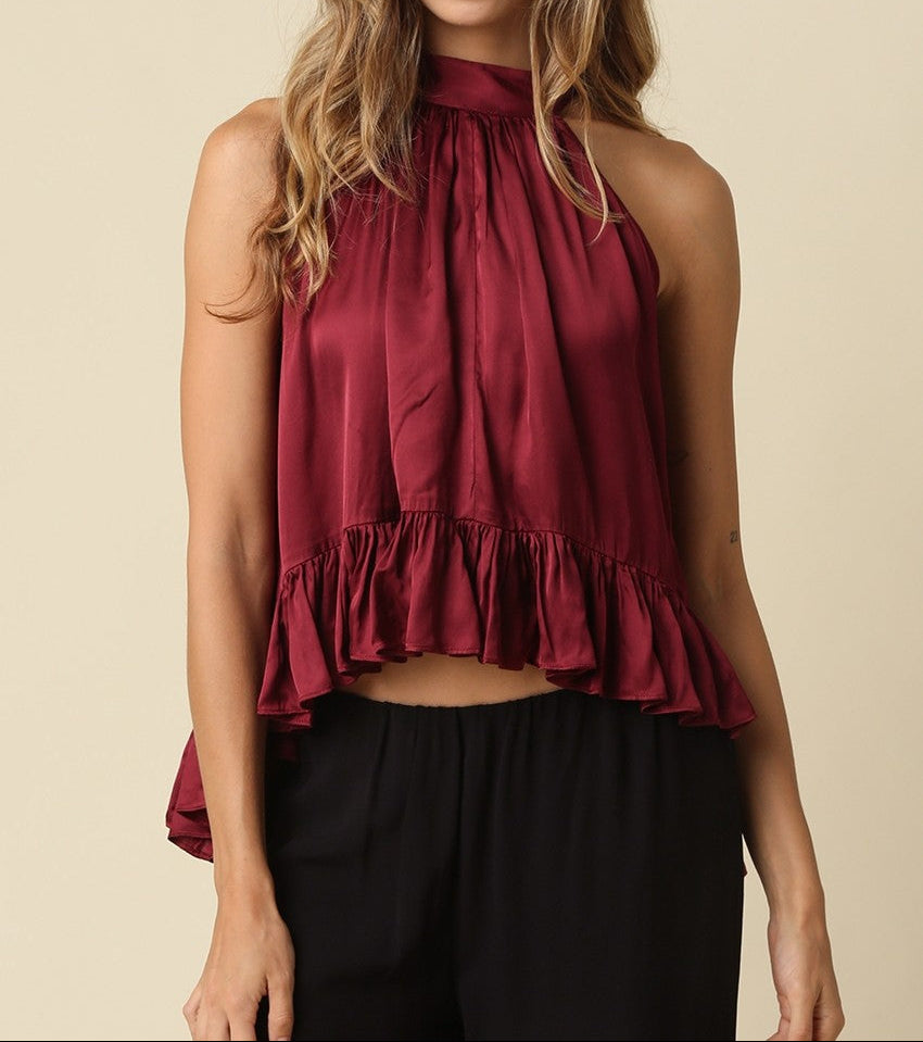 Addison Ruffle Halter Top
