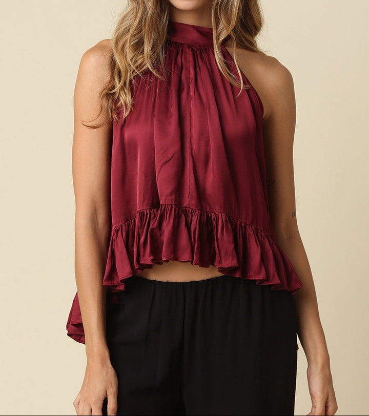Addison Ruffle Halter Top