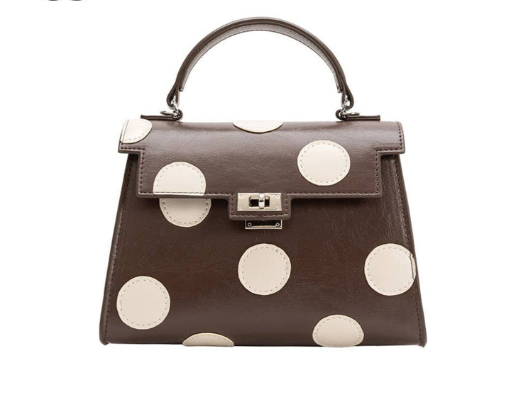 Maisel Chocolate Polka Dot Top Handle Bag