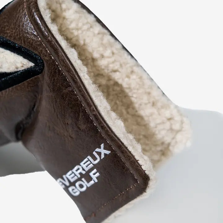 Sherpa Skull Caddie Brown Blade Putter Cover