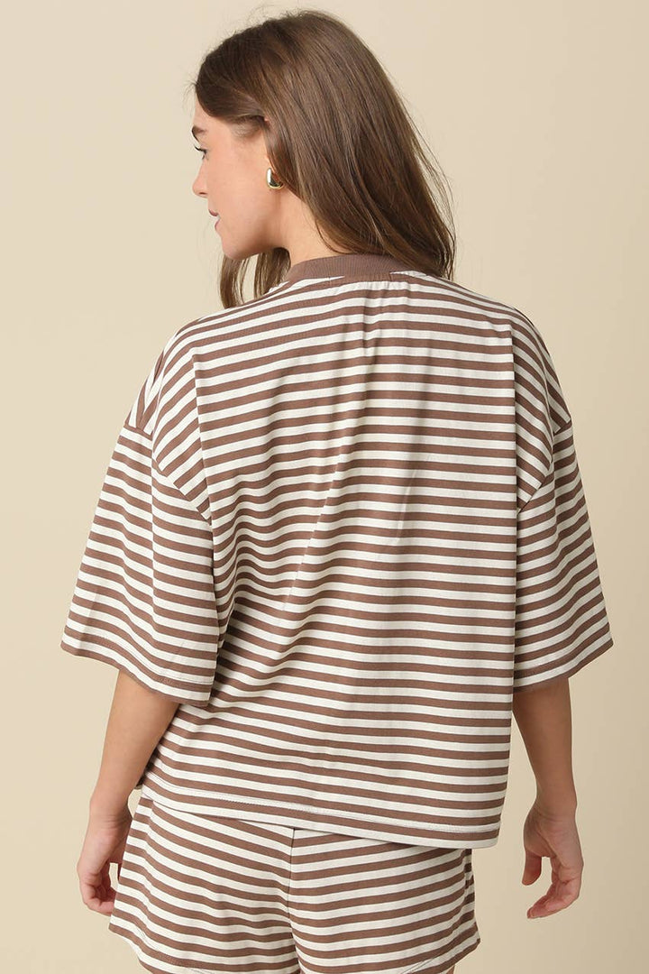 Lena Striped Relaxed Top