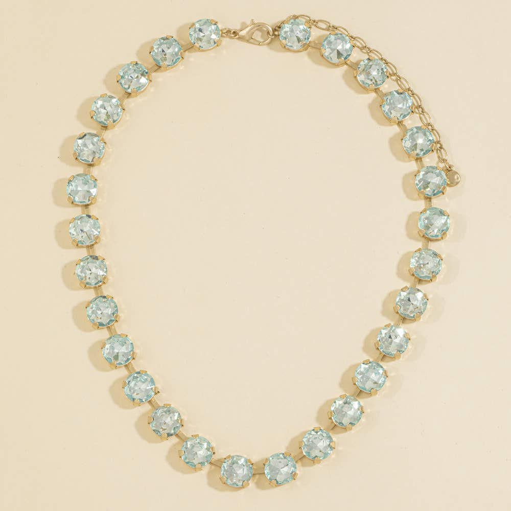 Round Crystal Tennis Necklace
