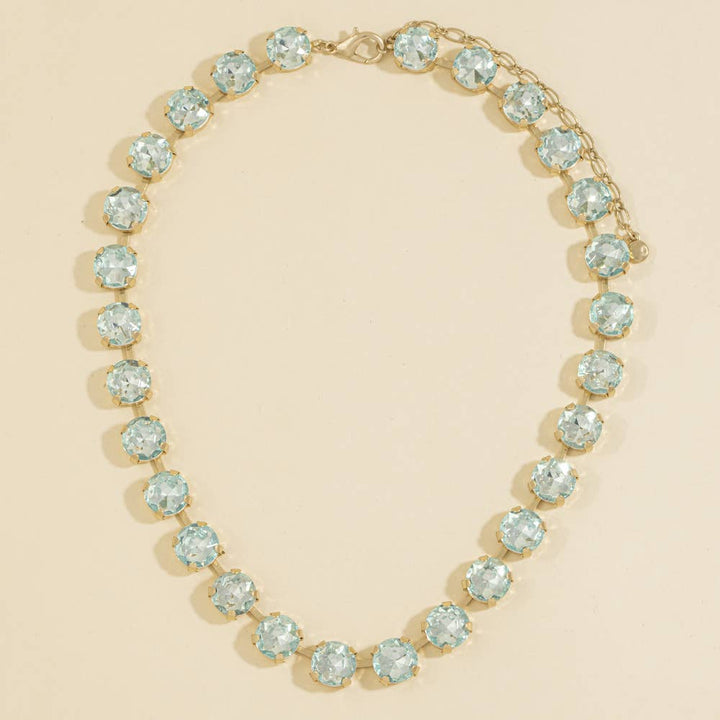 Round Crystal Tennis Necklace