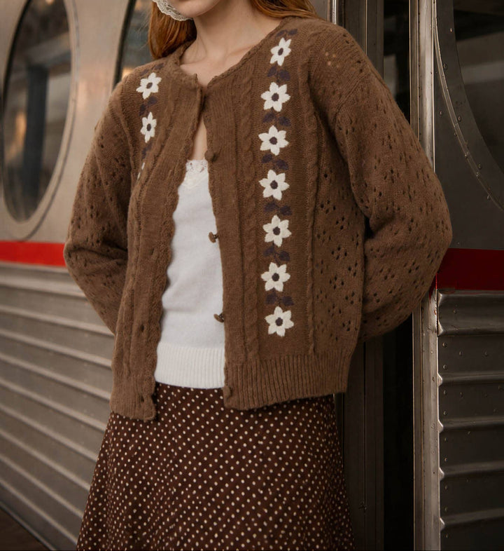 Mia Floral Crochet Cardigan