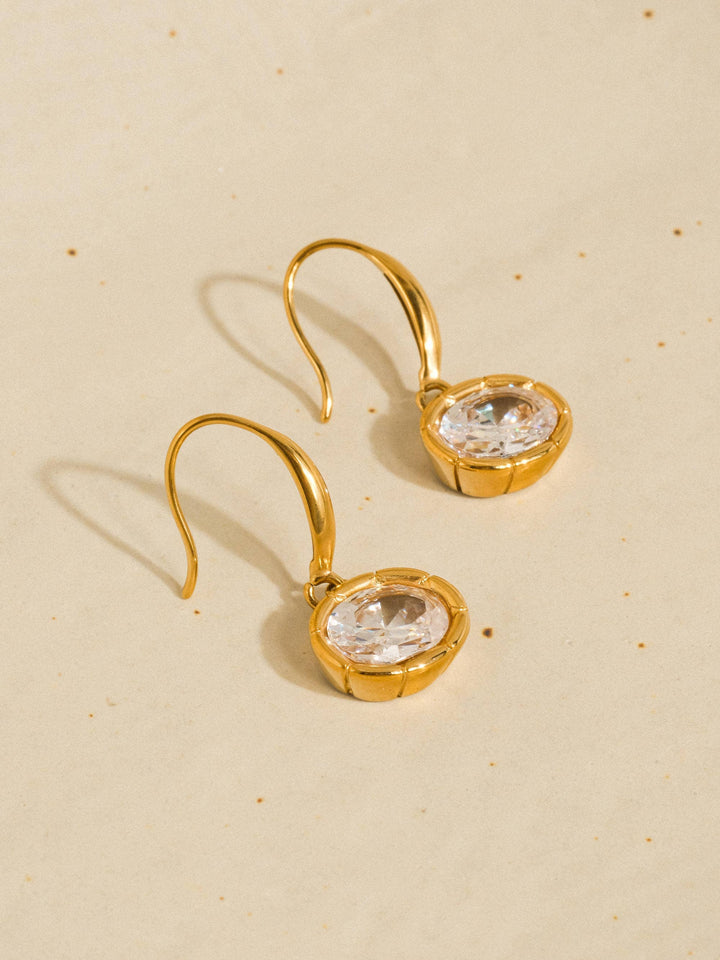 Rebekah Oval CZ Earrings
