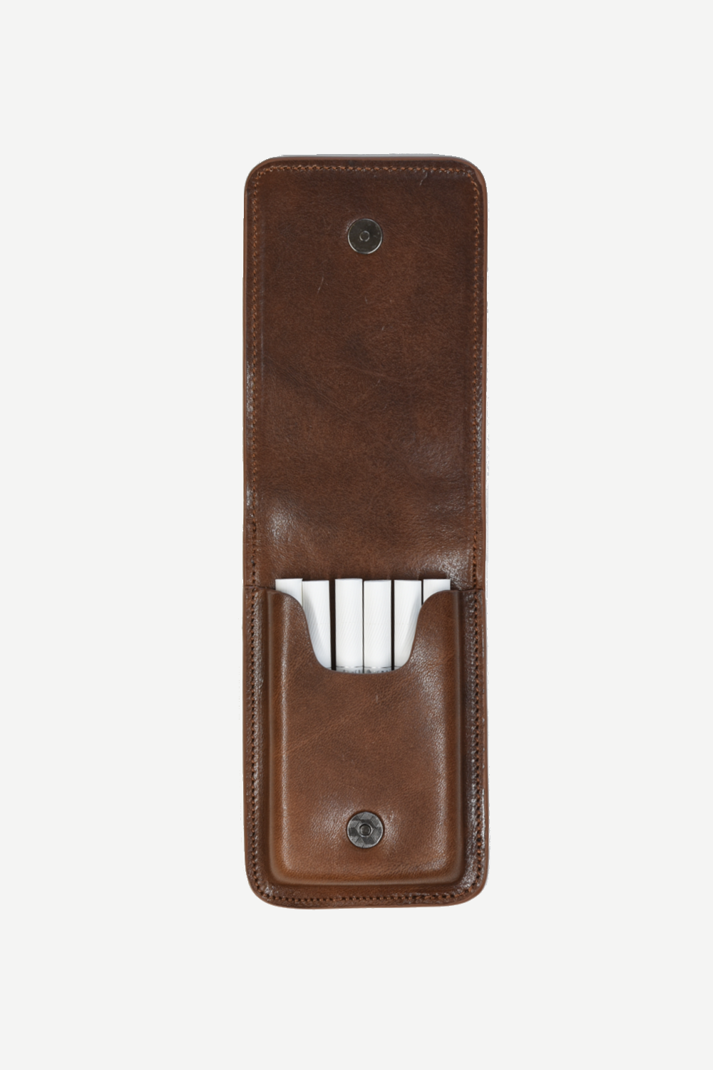 Cognac Brown Leather Cigarette Case