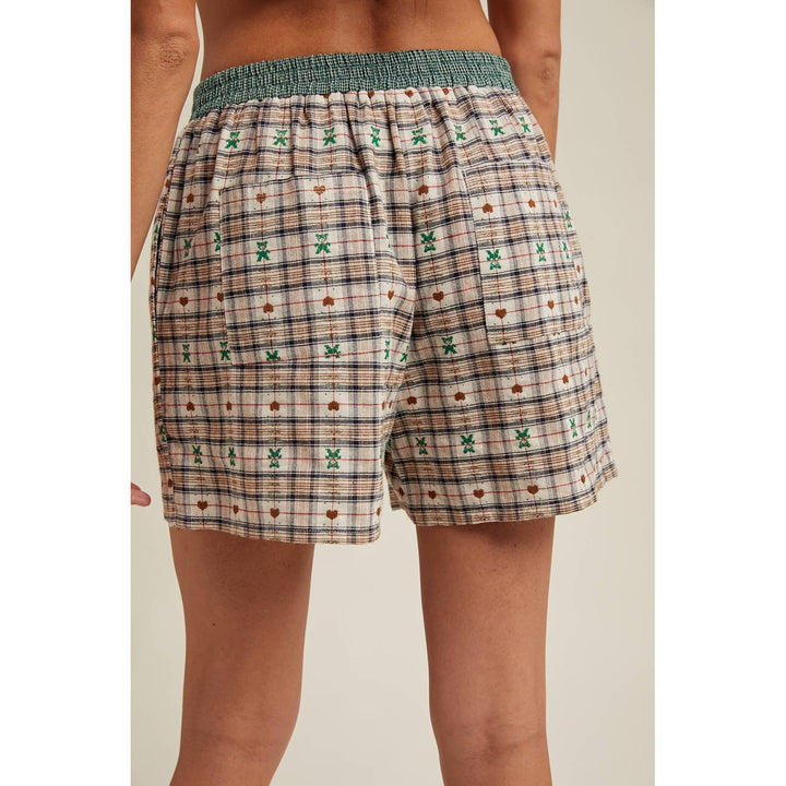 Teddy Bears & Hearts Plaid Boxers