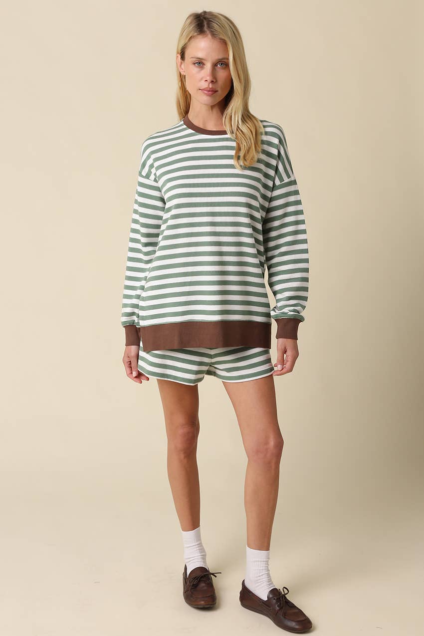 Averil Striped Lounge Top