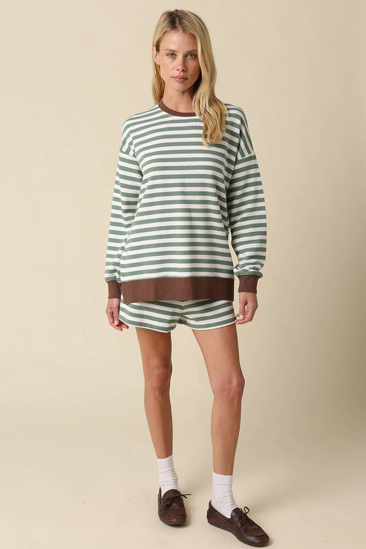 Averil Striped Lounge Top