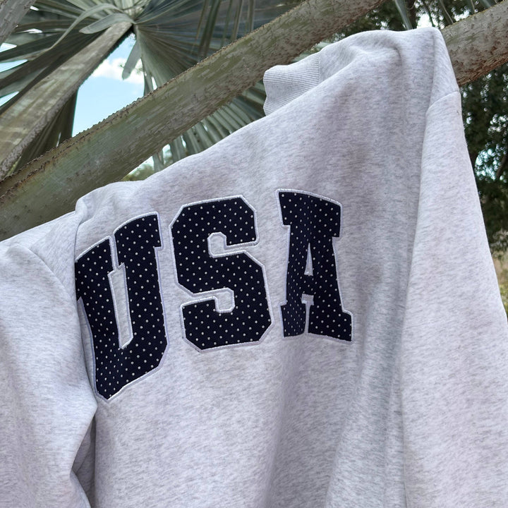 Polka Dot USA Mockneck Sweatshirt