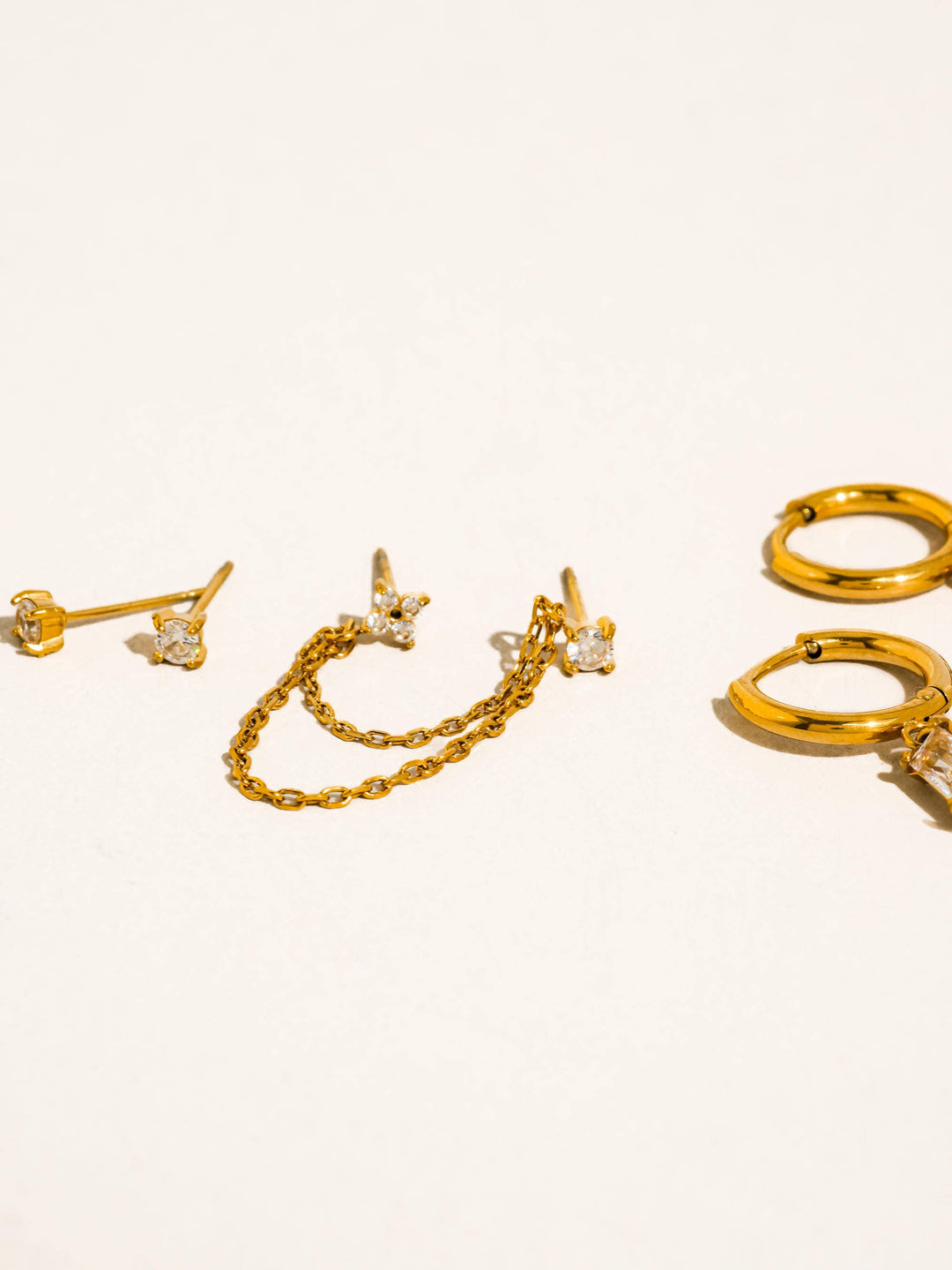 Roussa CZ Chain Earring Set