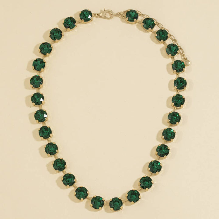 Round Crystal Tennis Necklace