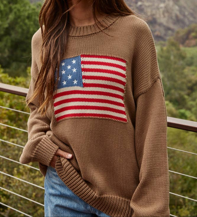 American Flag Knit Sweater