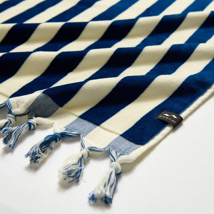Deep Pool Cabana Fringe Premium Woven Towel