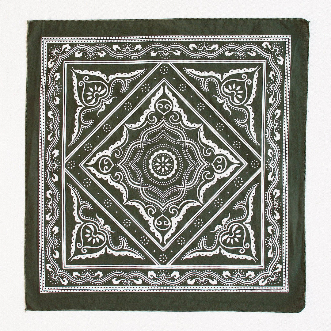 Olive Western Bandana