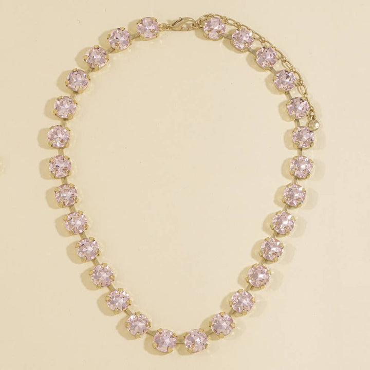 Round Crystal Tennis Necklace