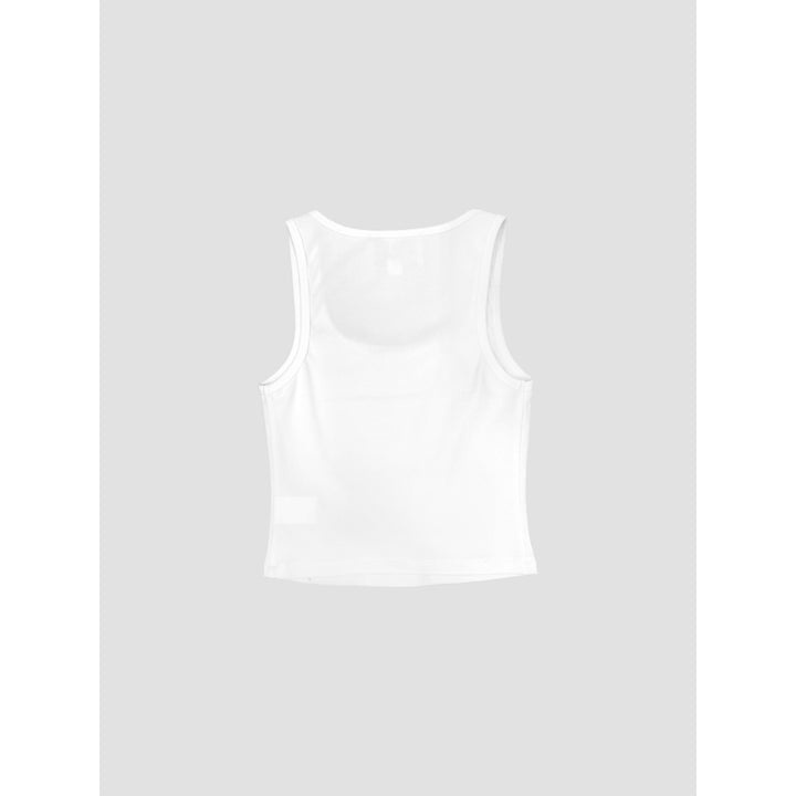 Square Neck Cropped Sleeveless Top