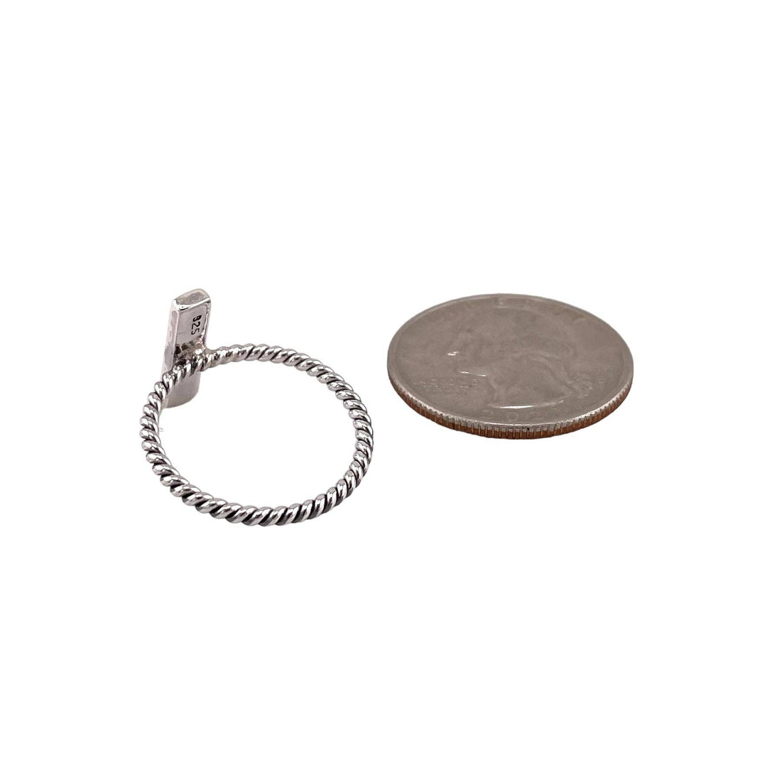 Bar Rope Sterling Silver Ring