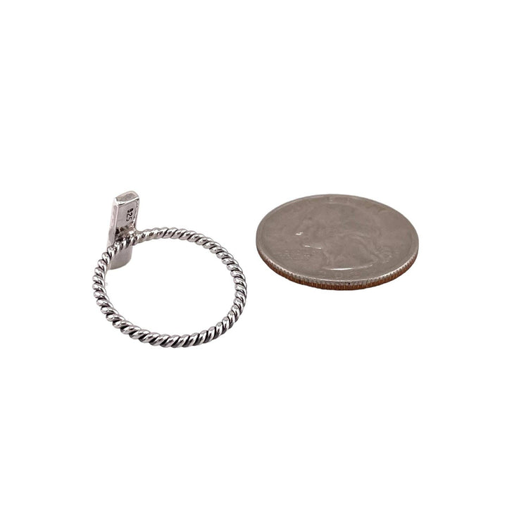 Bar Rope Sterling Silver Ring