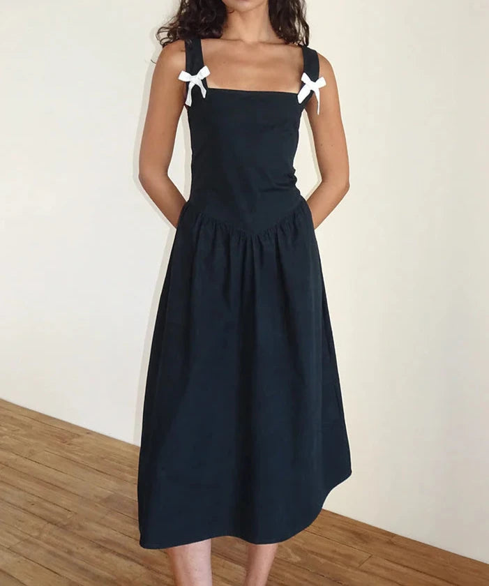 Clesiel Bow Midi Dress