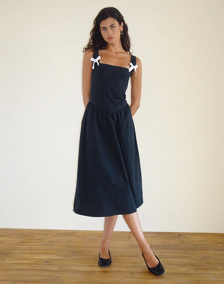 Clesiel Bow Midi Dress