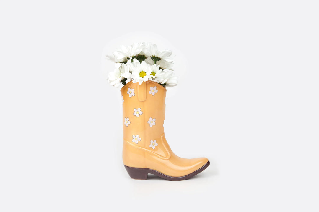 Rodeo Cowboy Boot Vase