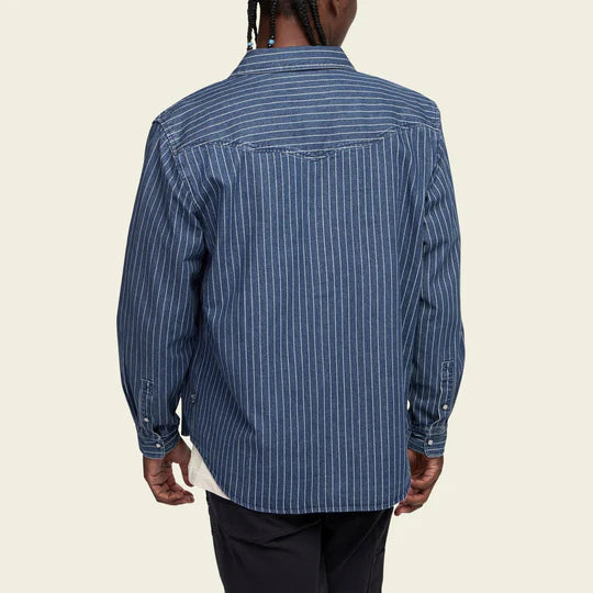 Dust Up Denim Snapshirt - Merle Stripe