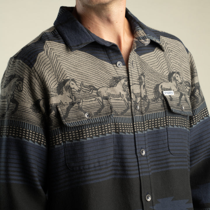 Boquillas Long Sleeve Teton Stripe Shirt