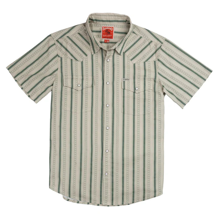 Wyatt Pearl Snap Horseshoe Stripe Shirt