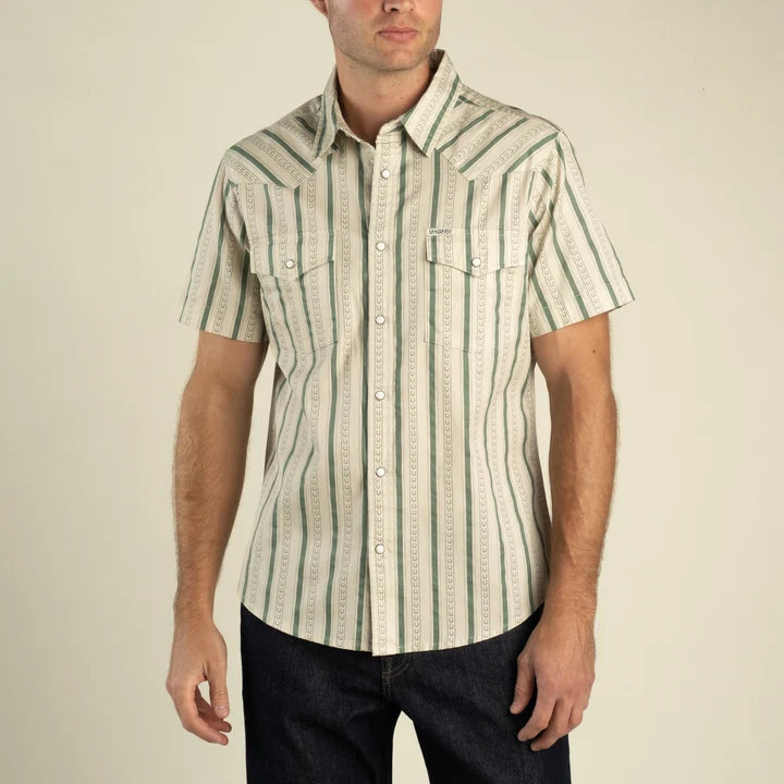 Wyatt Pearl Snap Horseshoe Stripe Shirt