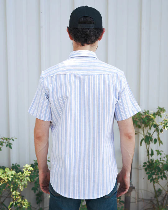 Oxford Blue & Red Stripe SS Shirt