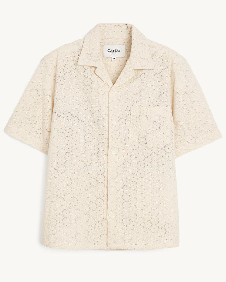 Floral Eyelet SS Shirt