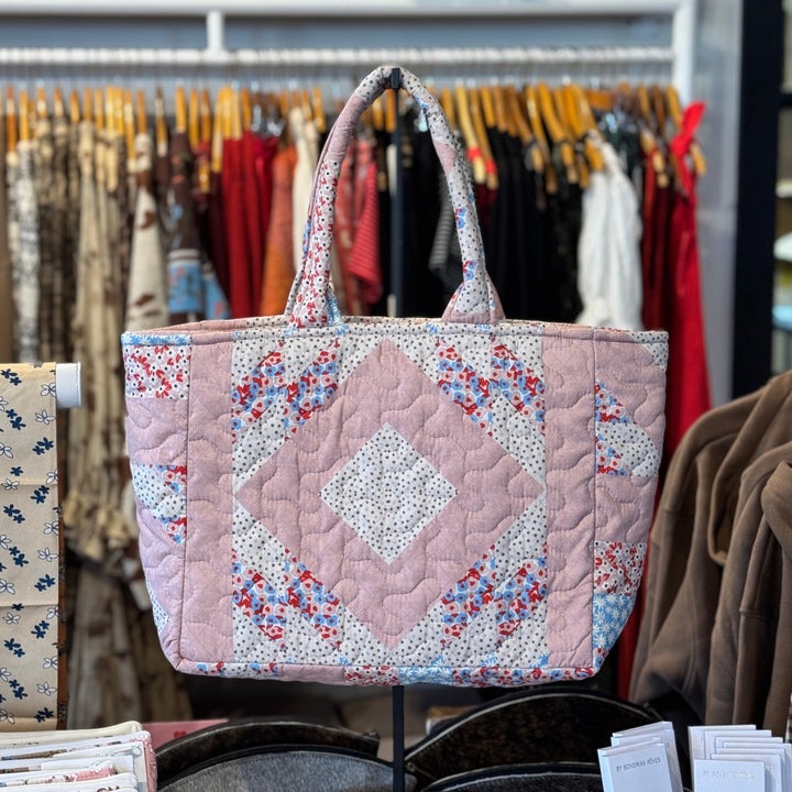 Adeline Patchwork Rose Quilted Handbag
