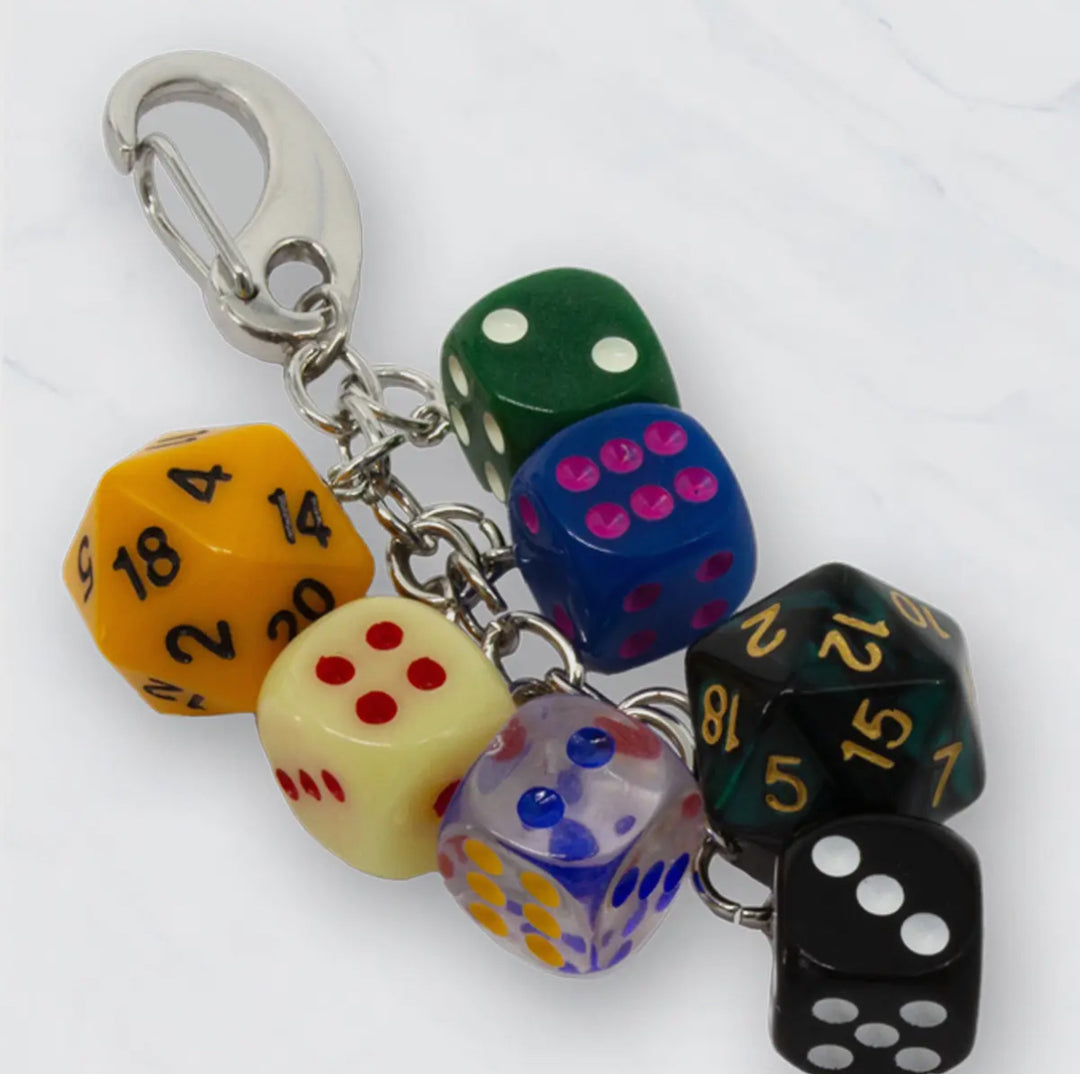 Dice Cluster Bag Charm