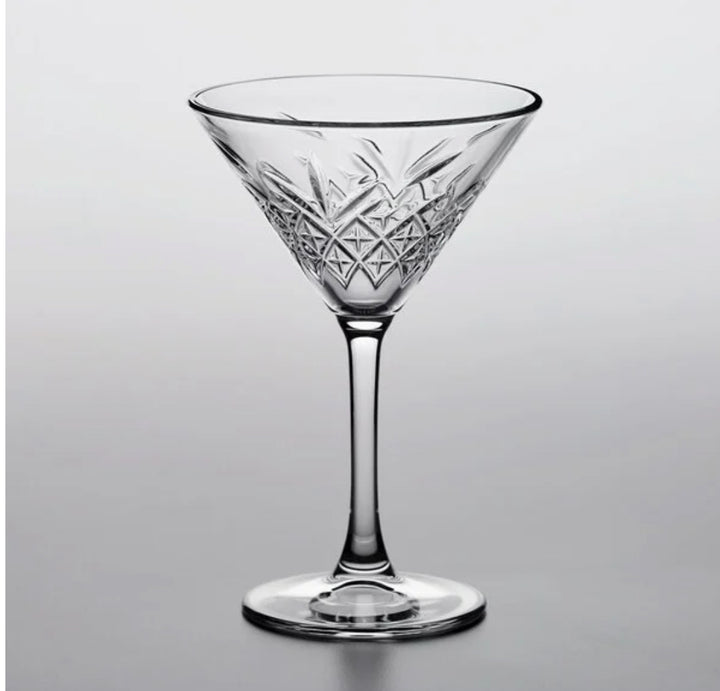 Vintage Etch Martini Glass