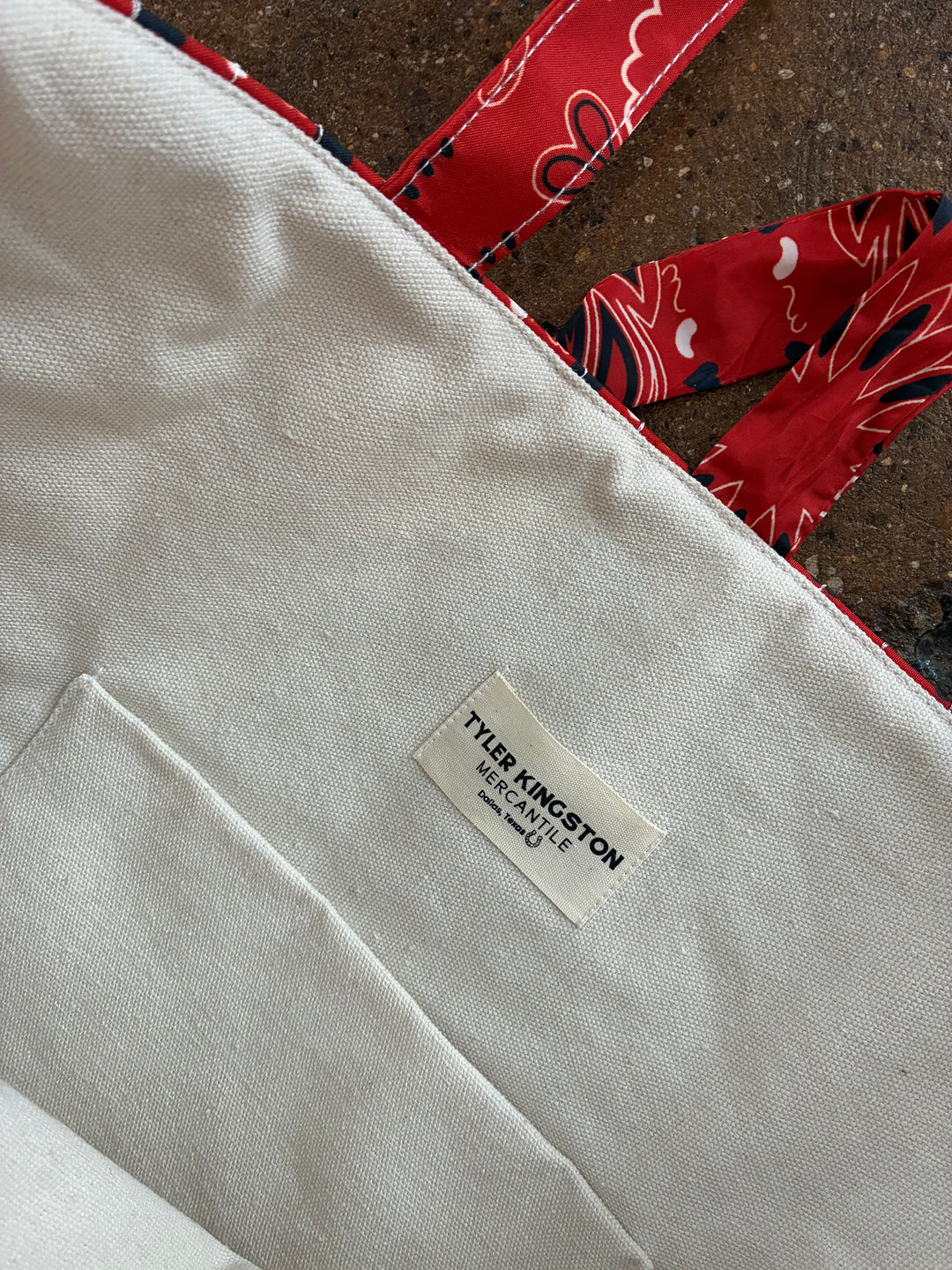 Stay Lucky Red Bandana Tote Bag