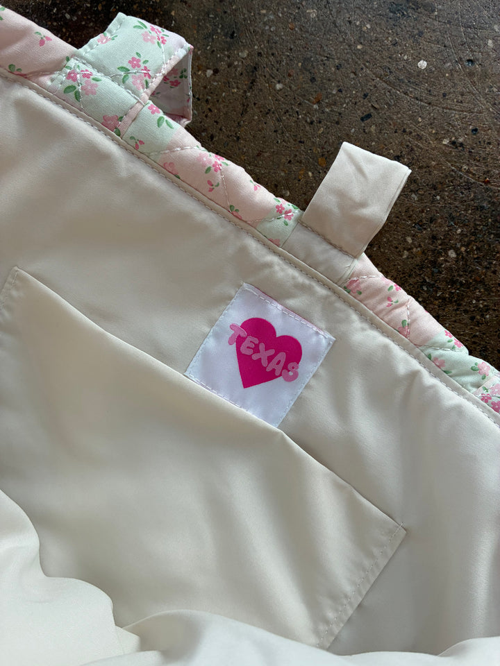 Stay Lovely Floral Tote Bag
