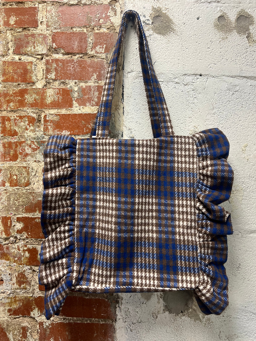 Flannel Ruffle Tote Bag