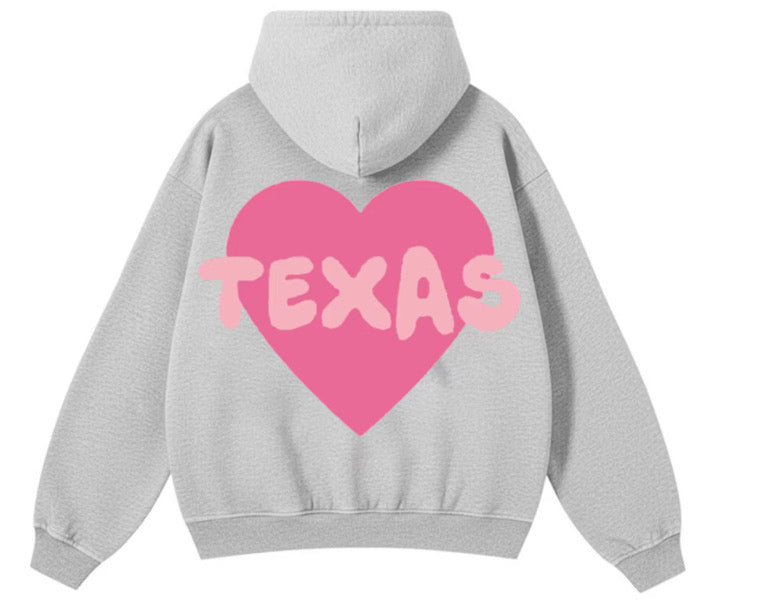 Texas Love Hoodie-Gray
